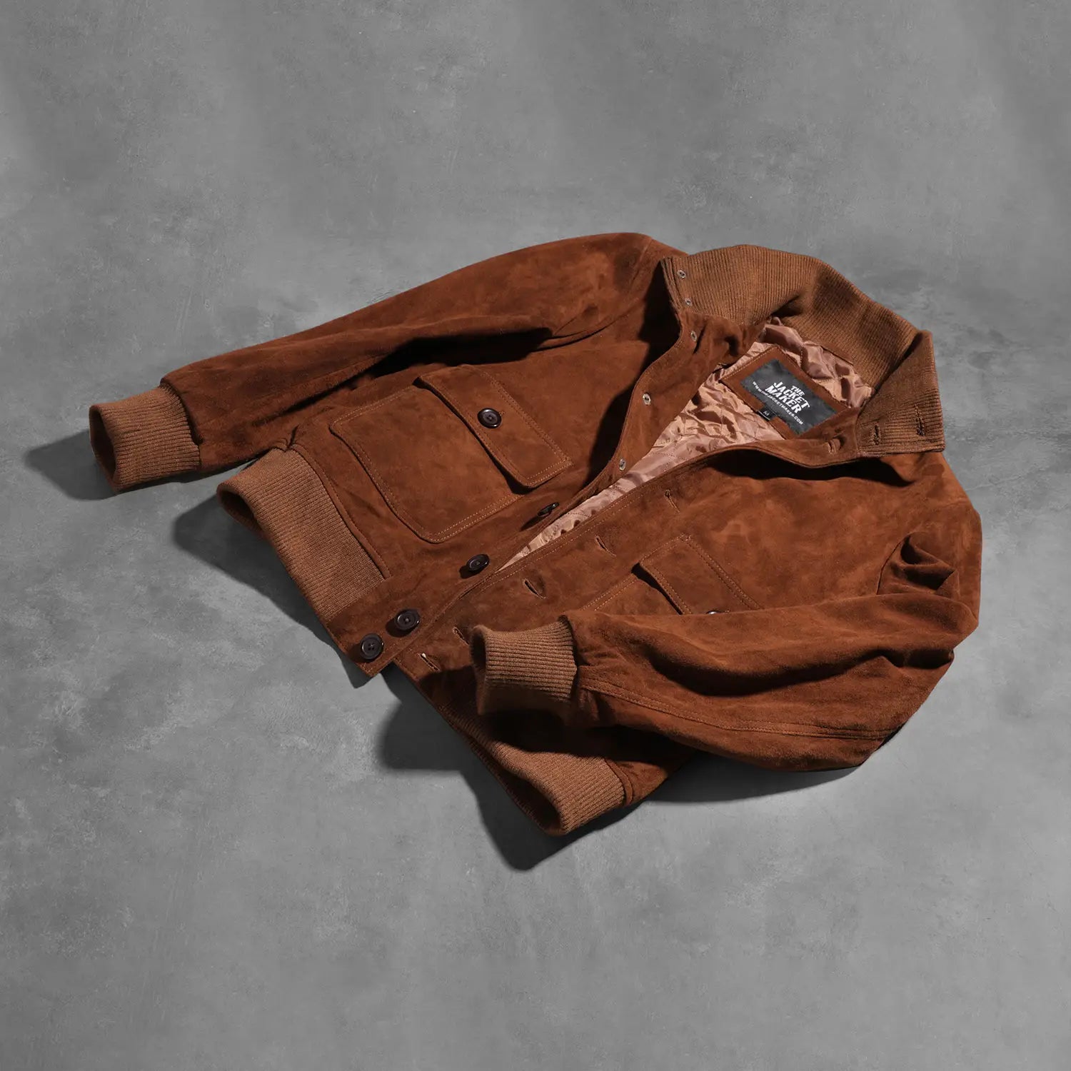 Luxurious Eaton Men's Brown Suede Bomber Jacket - Real Goatskin Leather
