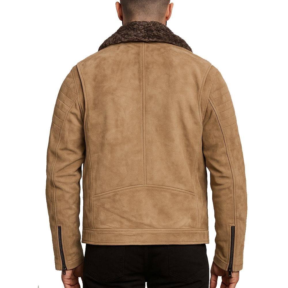SUEDE LEATHER JACKET FOR BIKER