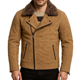 SUEDE LEATHER JACKET FOR BIKER