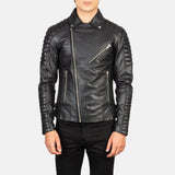 Armand Black Leather Biker Jacket
