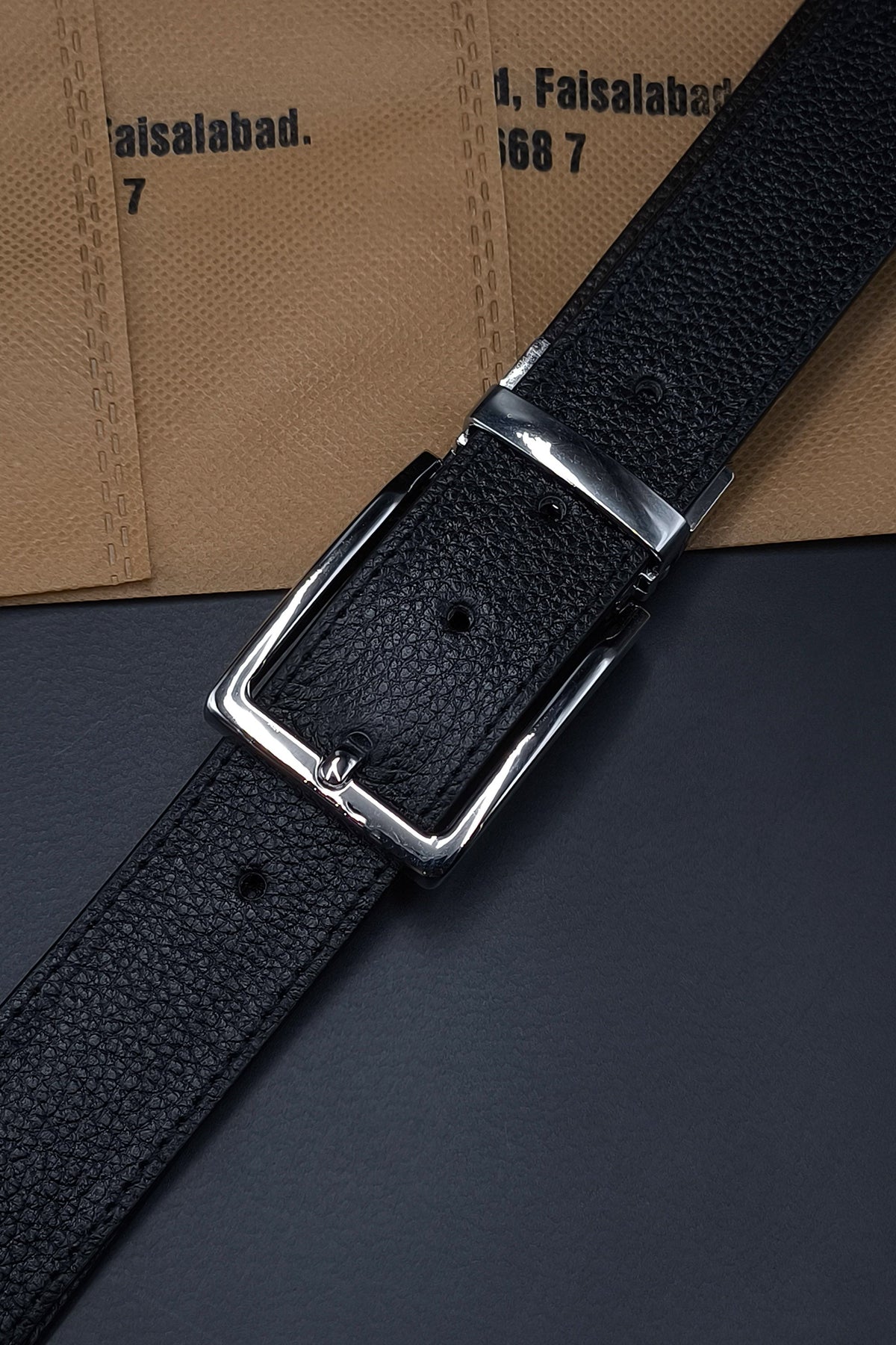 B35-DOUBLE SIDED BLACK/BROWN MILED